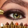 Metallic Double-head Eyeshadow Stick Diamond Shimmer Highlighter Pencil Ultra Pigmented Long Lasting Cream Eye Shadow Sponge Pen 1