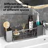 Multi-Functional Storage Rack with Automatic Drain for Kitchen Sink Countertop Organization 4