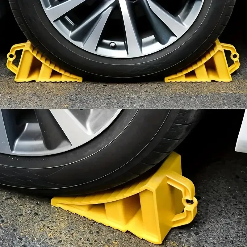 Lightweight Portable Rubber Wheel Chock Special Plastic Retainer for Car Tires
