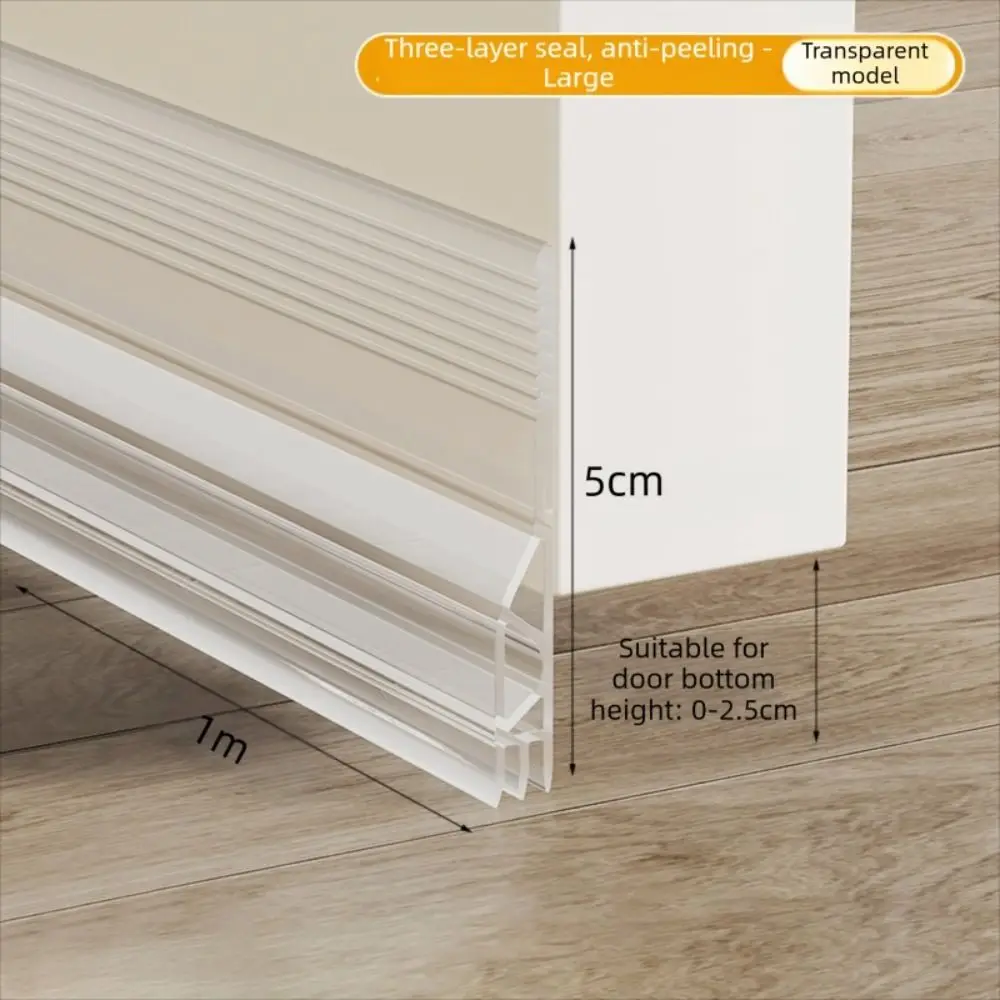 Transparent Self-Adhesive Door Draft Stopper - Soundproof & Insect Prevention Seal Strip