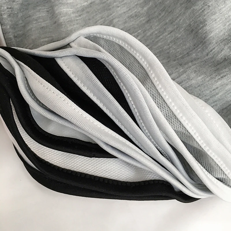 Women’s High-Waisted Striped Sports Shorts – Casual, Loose Fit, Slimming Monochrome Summer Style Beachwear Shorts & T-shirts