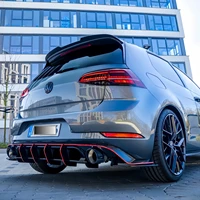 1:1 Maxton Style Car Rear Spoiler Caps For VW Golf Mk7 GTI GTD GTE R R-Lline TSI TDI 2012-2020 Tuning Rear Roof Spoiler Wings 1