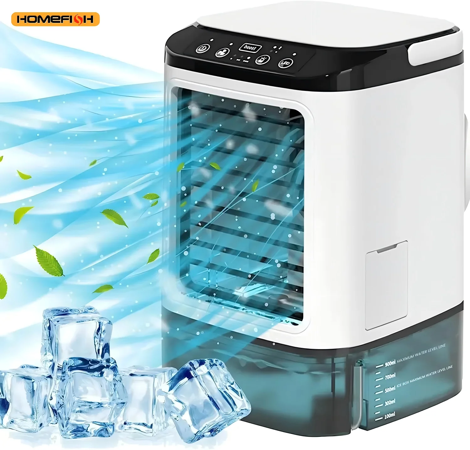 HOMEFISH Mini Fan Dual Spray Ultrasonic Atomization
