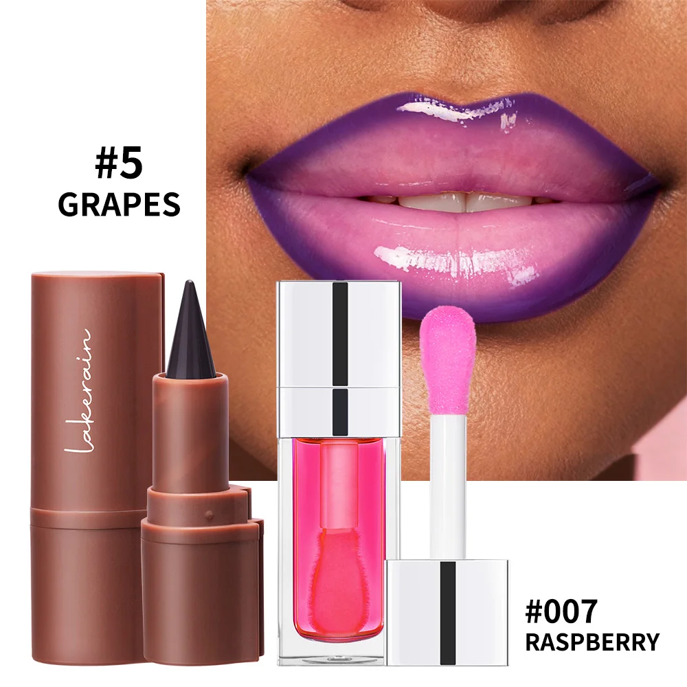 Hydrating Pink Lip Plumping Gloss & Exfoliating Oil