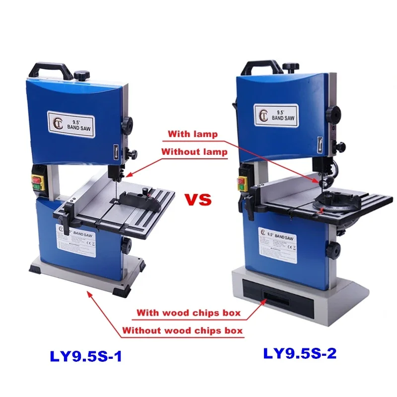 220V 9.5-inch Multifunctional Woodworking Band Saw Cutting