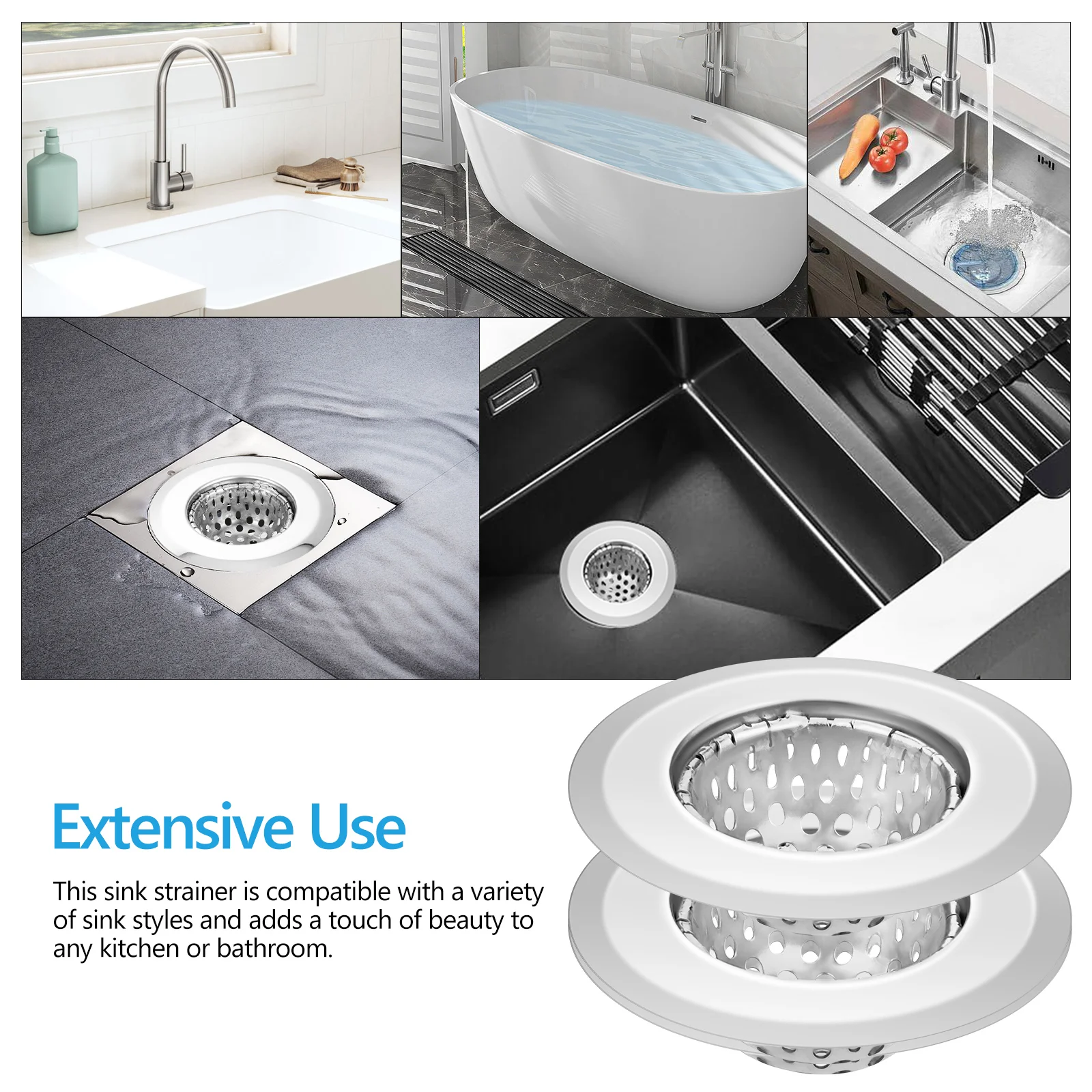 Рисунок 2 - Сетчатый фильтр для раковины ванной комнаты 3 шт