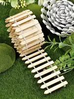 1 mini wooden fence, fairy garden miniature garden flower pot accessories, home room garden decoration 4