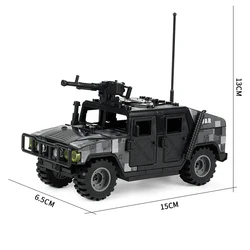 Military - Themed Building Blocks Set with Soldiers and Vehicles (Medium Azure)