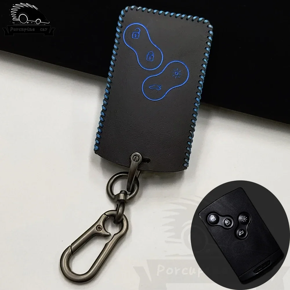 Leather Key Case Holder Key Cover Keychain for Renault Clio Scenic Megane 2 3 Duster Sandero Captur Twingo Koleos