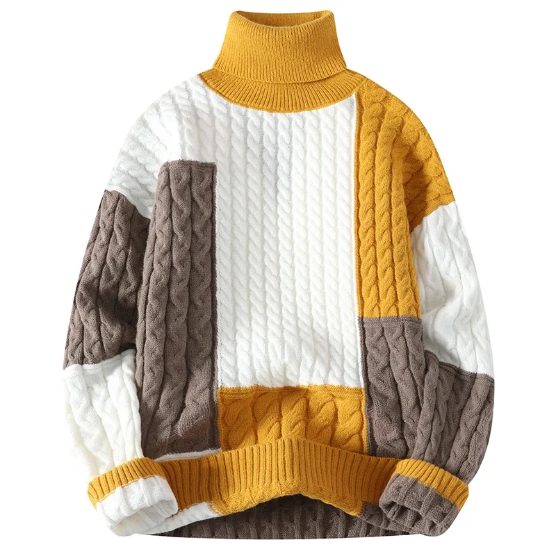 Autumn and Winter New Thickened Warm Sweater Men's Fashion Leisure Loose Comfort High Quality Large Size Sweater Homestay Style