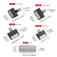 Pièces intérieures automobiles pour Mercedes Benz GLE GLS W167 2020-2026, grille de ventilation de climatisation centrale avant et arrière, clip de fixation 6