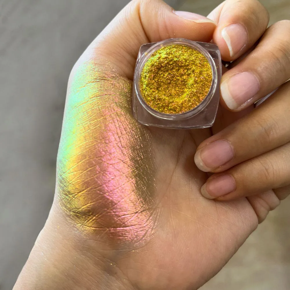1box Multi-Chrome Shifting Nail Chameleon Pigments Unicorn Mirror Nail/Eyeshadow Powder Polarized Chameleon Rubbing Dust 0.3gram