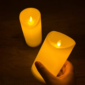 Moving Wick LED Candles – Realistic Dancing Flame Flameless Candle Set 1