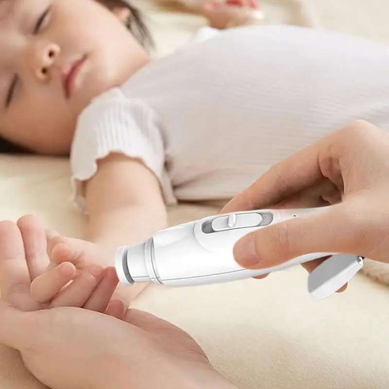 Baby Nail Trimmer Toddler Nail Trimmer Grinder Rechargeable With LED Lights Clipper Care Set For Toddler Kids