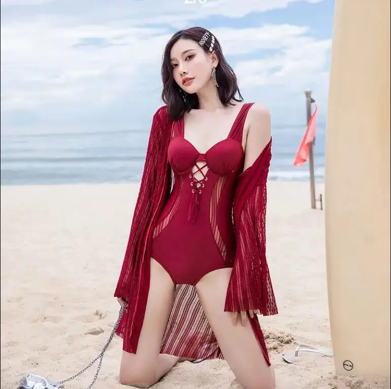 

New swimsuit women's one-piece smock two-piece hot spring swimming suit