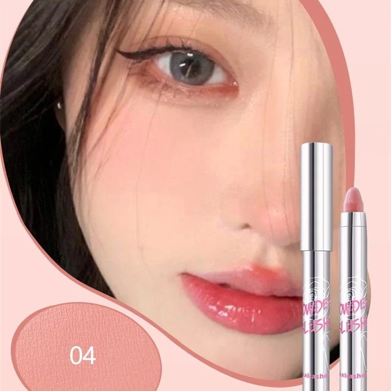6 Farben Sweet Blush Stick – vielseitig einsetzbar für Augen und Wangen – Creme-Lidschattenstift – langanhaltend, wasserfest – Rouge-Stift – Make-up für Mädchen_voghion.com
