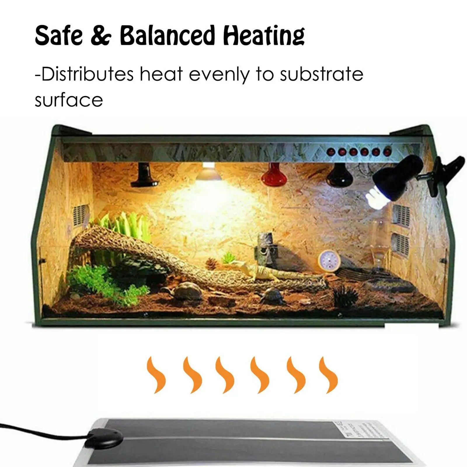 5W 7W Reptile Pet Heating Pad With Thermostat Controller Terrarium Heater Warm Climbing New Mat EU Vivarium Switch Pet Plug B9G8