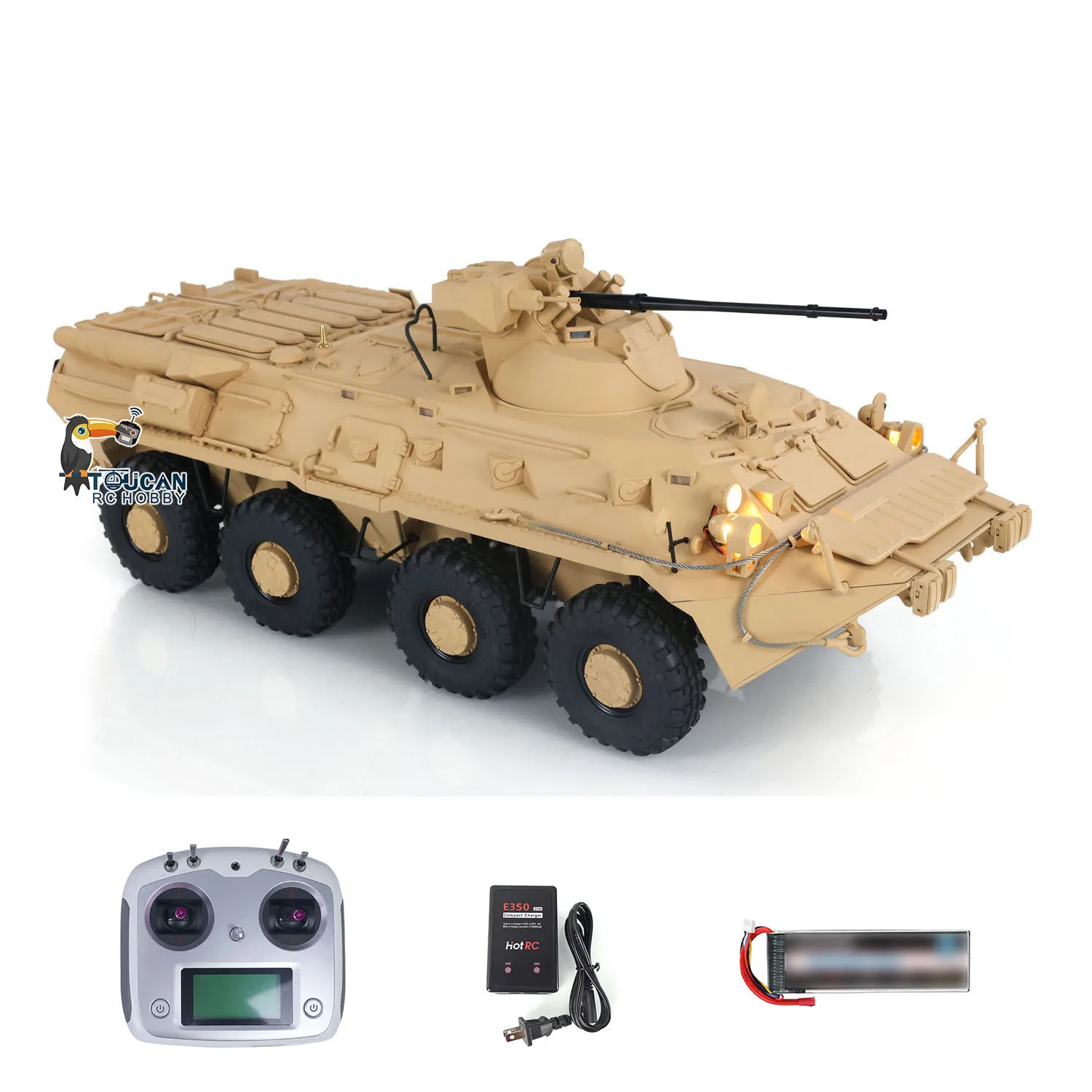 CROSSRC BT8 1/12 8X8 RTR RC Armored Transport Amphibious Vehicle Painted Radio Control Military RC Car Light Sound System Toys 2