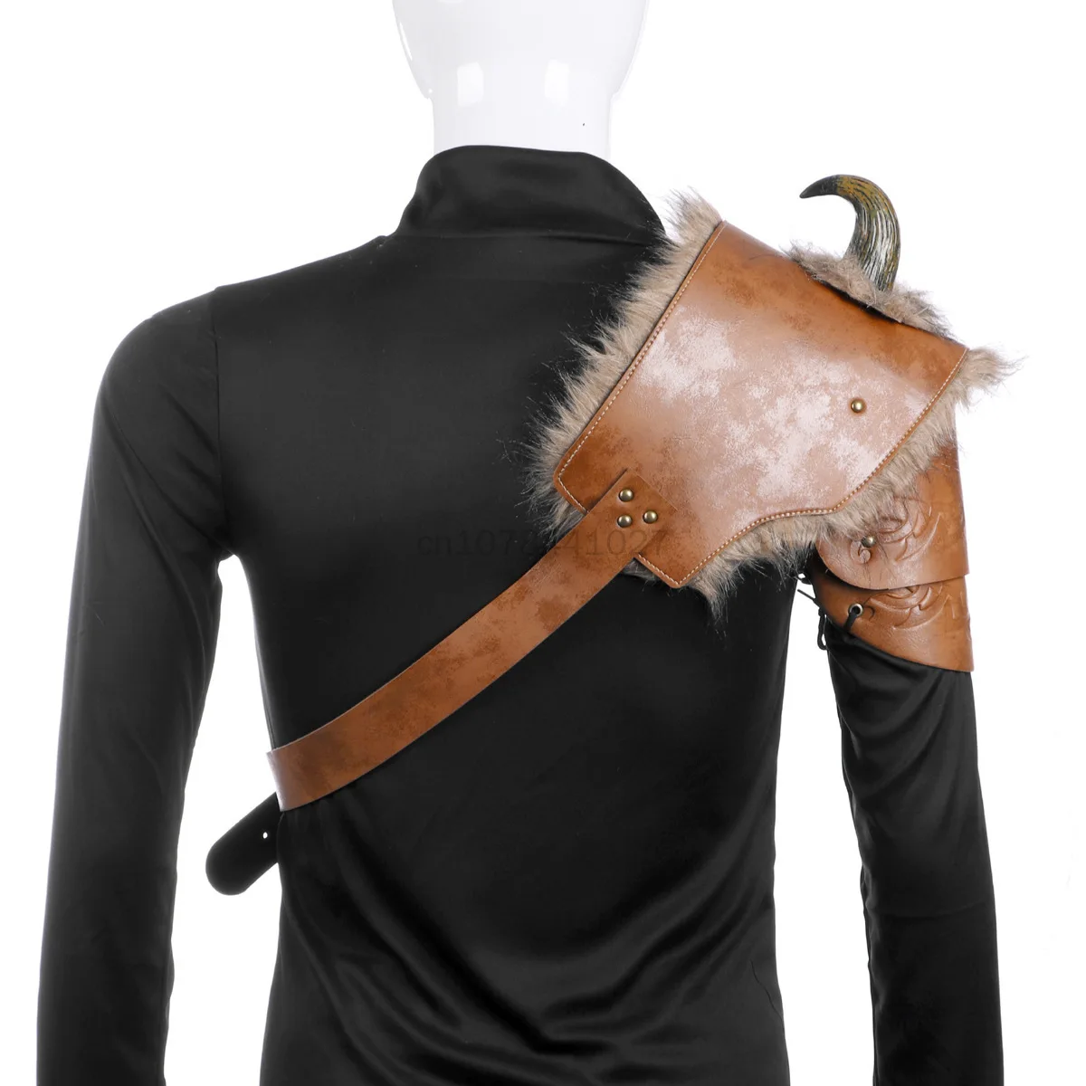 Medieval Pirate Shoulder Armor PU Leather Warrior Armour Halloween Costume Accessories