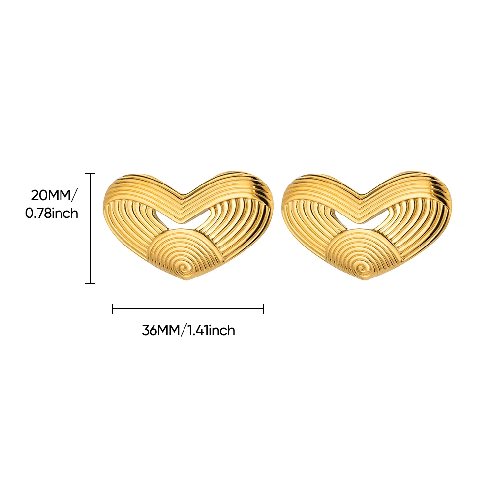 Spiral Stud Jewelry Stainless Steel for Women