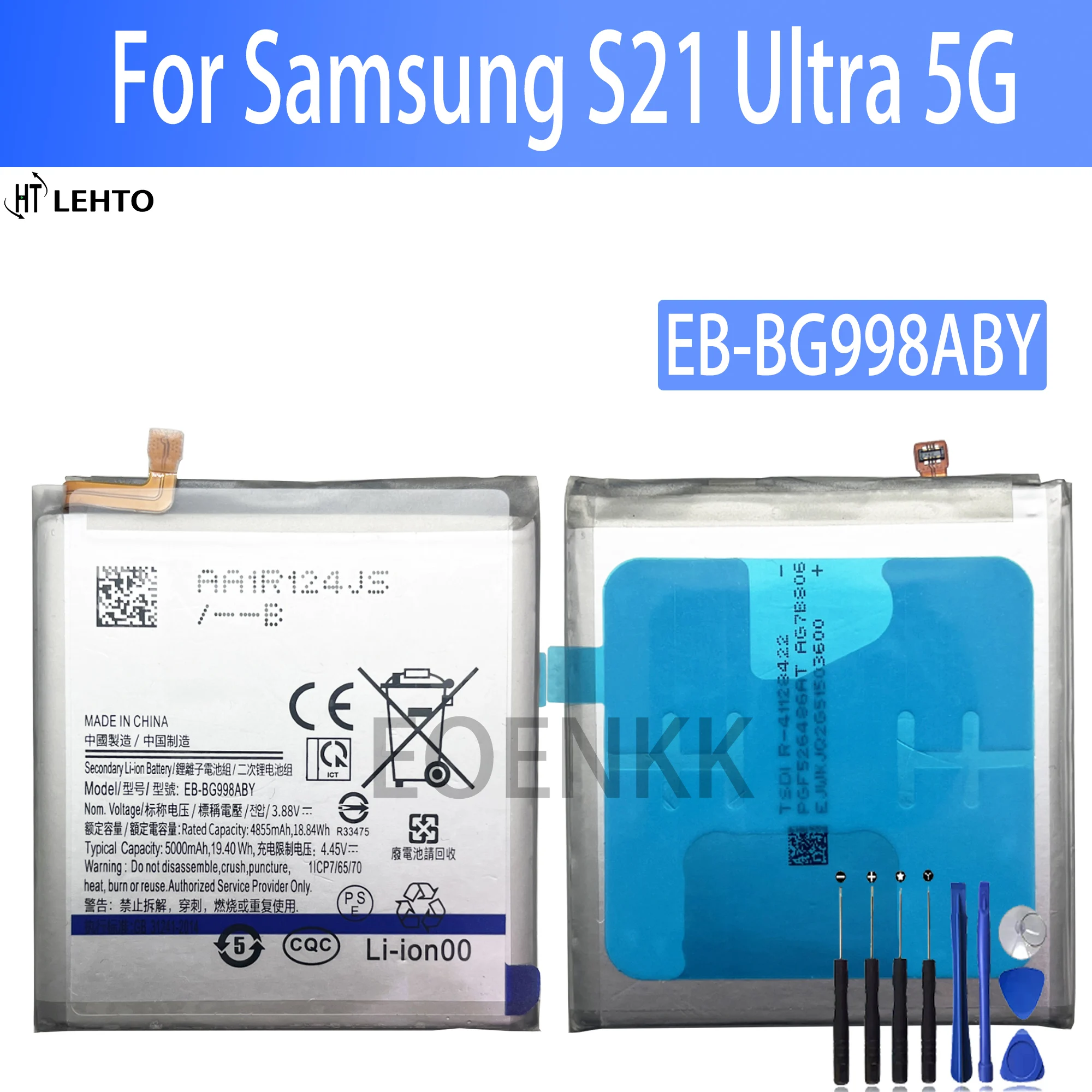 

100% Original EB-BG998ABY Battery For Samsung S21 Ultra 5G Phone Replacement Bateria