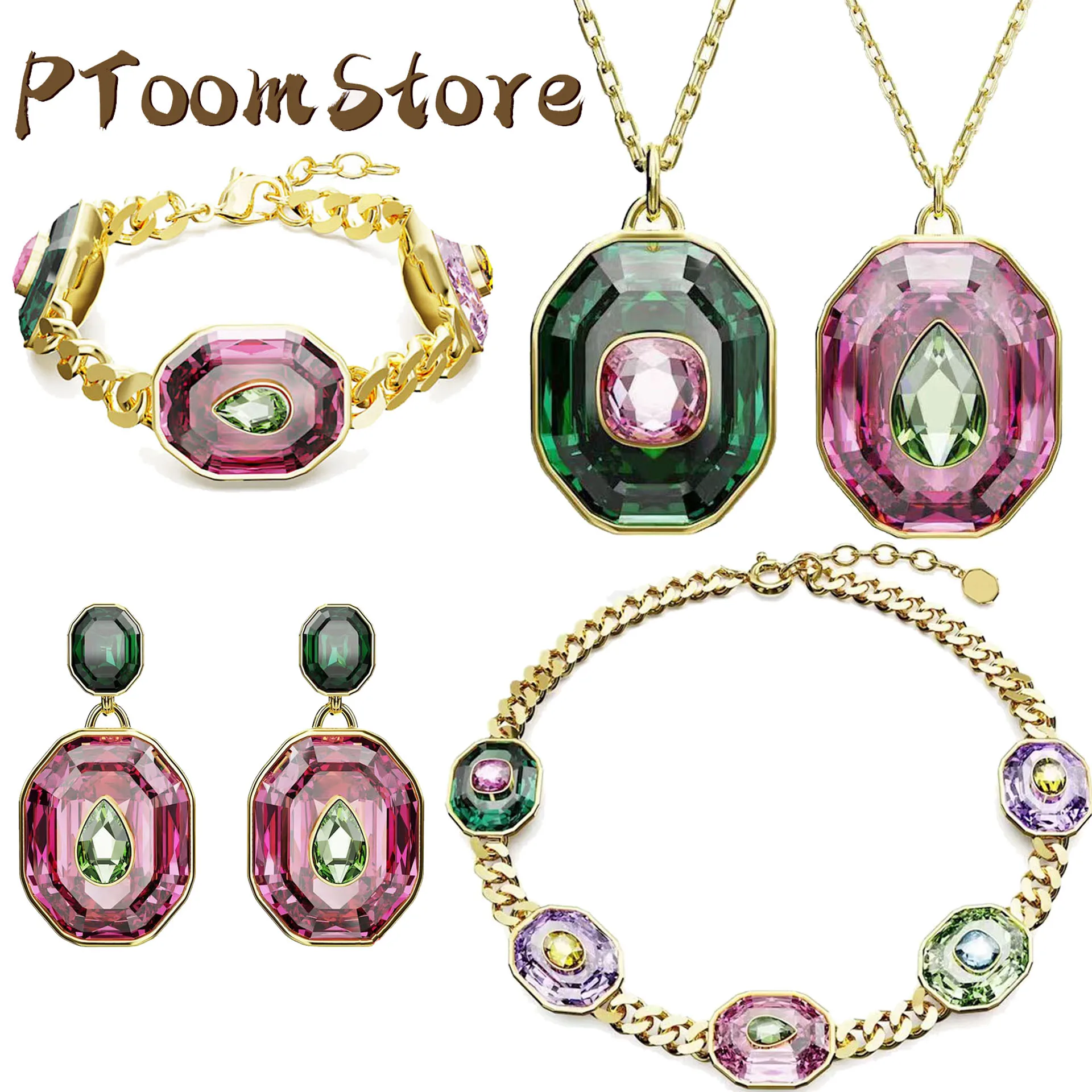 OriginalLuxuryQualityJewelryTrendChromaNecklaceBraceletEarrings