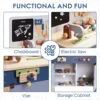 Robotime Robud Wooden Toy Workbench Large Kid's Wooden Play Tool  Pretend Play Creative Building Set Gift for Girls & Boys 3+
