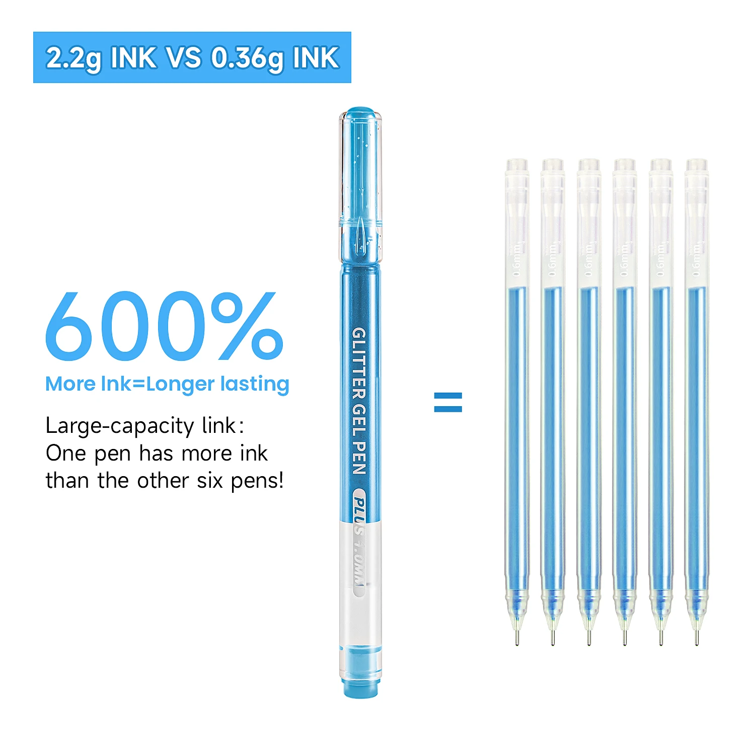 72색 글리터 젤 펜, 저널링 펜, 굵은 1.0mm 슈퍼 샤이니 고광택 효과, 대용량 잉크, 부드러운 필기감, 적합