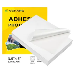 Glossy Self-Adhesive Photo Sticker Paper - 100 Sheets, 3.5x5 Inch, 135g (3.5 x 5 Inch-135)
