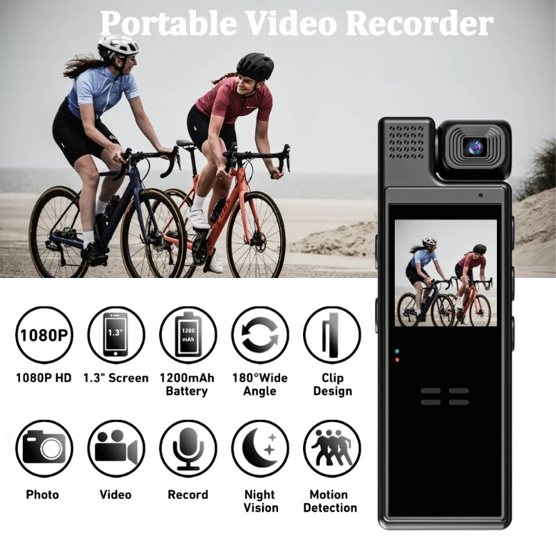 

L9 1.3inch Screen 1080P Mini Camera Portable Video Recorder Wearable Body Camera Night Visioned Digital Sport Camcorders