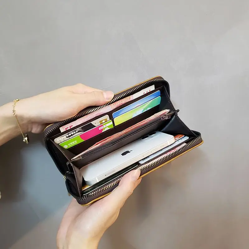 2024 New Lingplaid Women's Wallet Women's Long Versatile Wallet Fashion Card Bag Handbag Money Clip Zipper Wallets