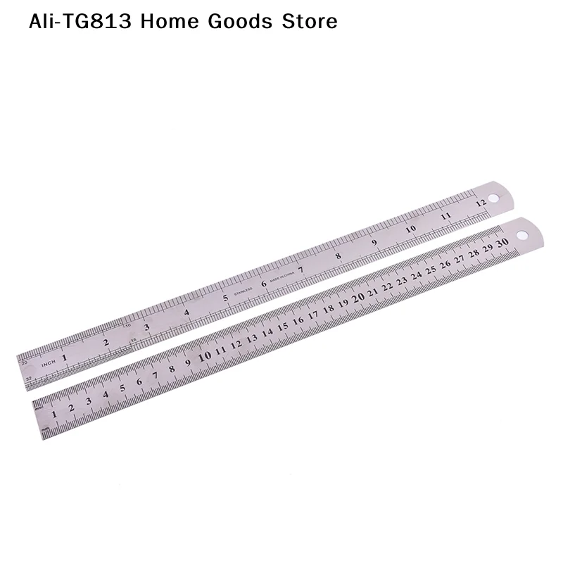 [TG813]1Pc 30cm 스테인레스 스틸 직선자 사무용품 측정 용품
