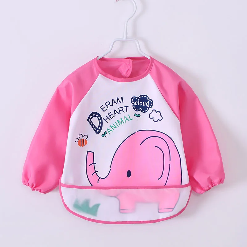 1pcs Bibs for Baby, Cute Cartoon Waterproof Drool Bibs, Soft Absorbent Infant Feeding Bib, Adjustable Toddler Eating Smock