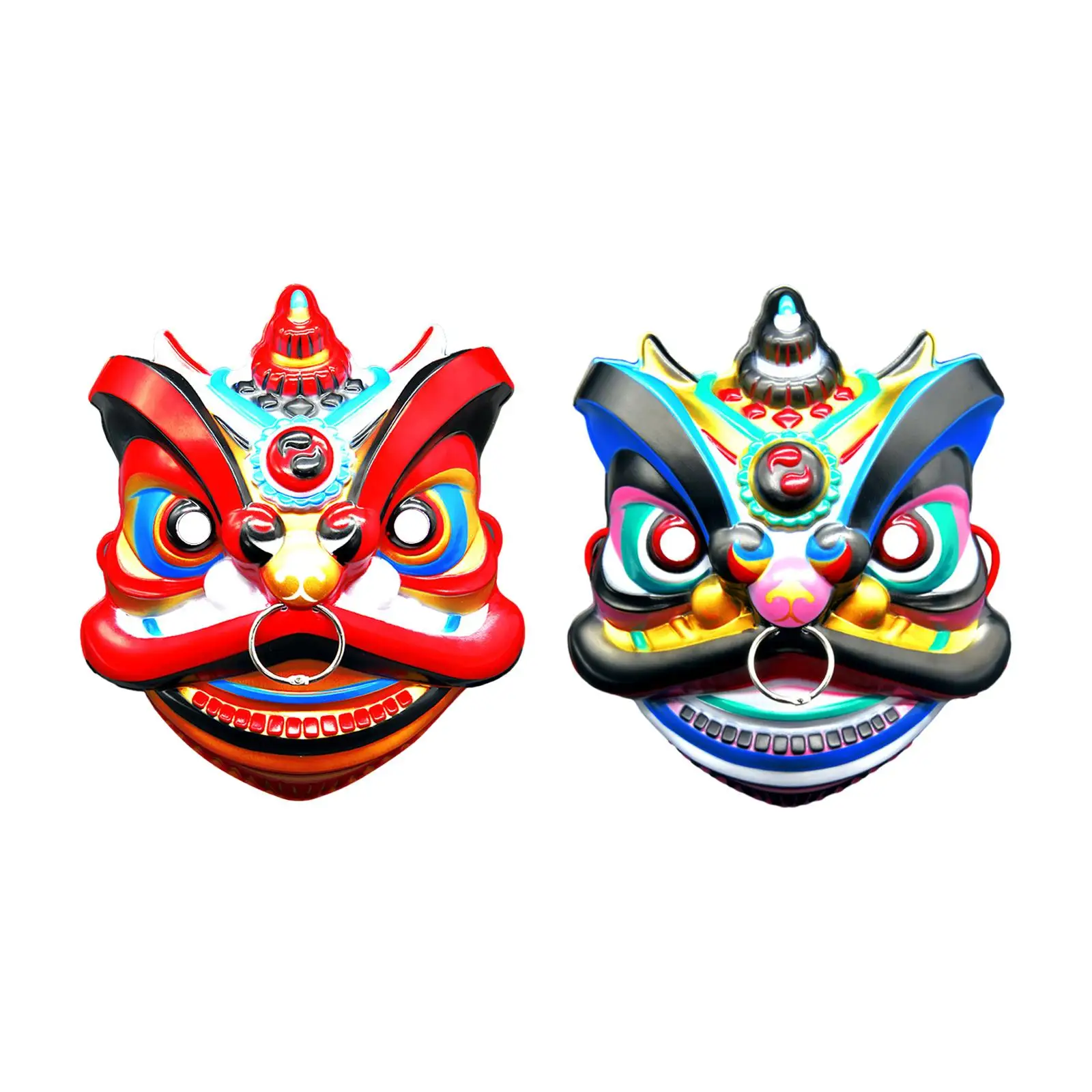 Oriental Lion Mask Classic Animal Face Mask for Cosplay Party Props Dress up