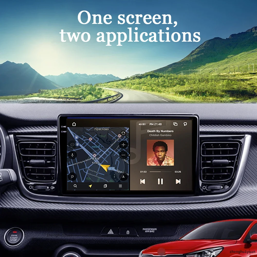 Car Multimedia Player Car Radio Android 15 Carplay Auto Car Radio GPS Multimedia Video Player Stereo BT For Kia RIO Stonic YB