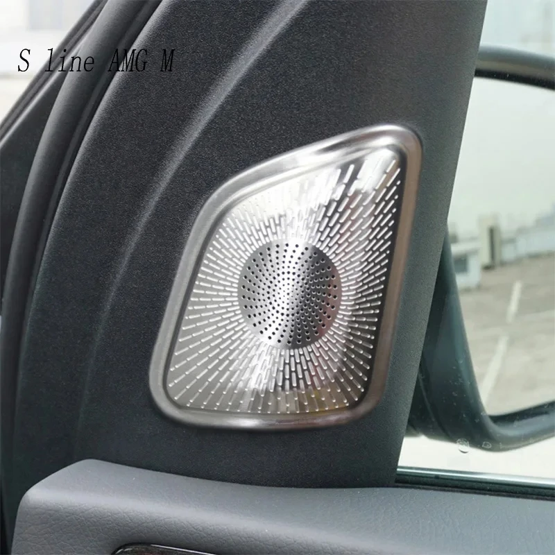 

Car Front Speaker Tweeter Cover For Mercedes Benz W167 GLE GLS V167 X167 Class 2020-2022 Decorative Sticker Interior Accessories