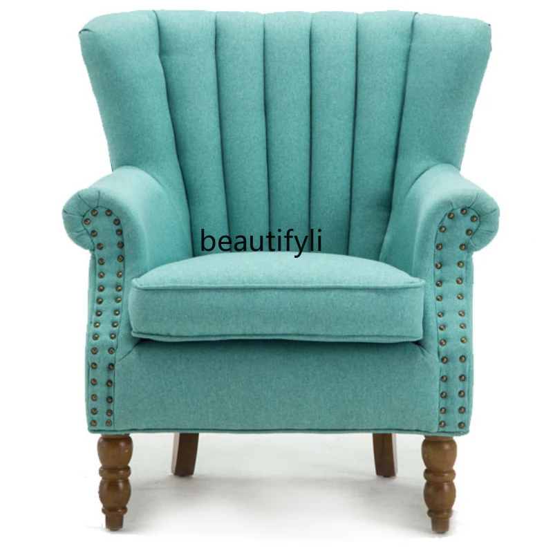 

Balcony Bedroom Small Sofa Mini Apartment Wingback Chair Modern Simple Economical
