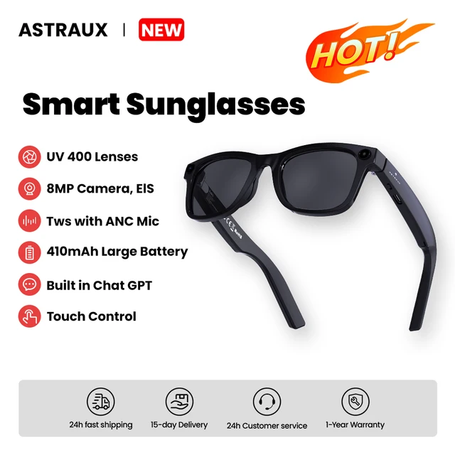 AI smart Bluetooth glasses ultra-high-definition camera pixels video recording stabilization Bluetooth calling 1
