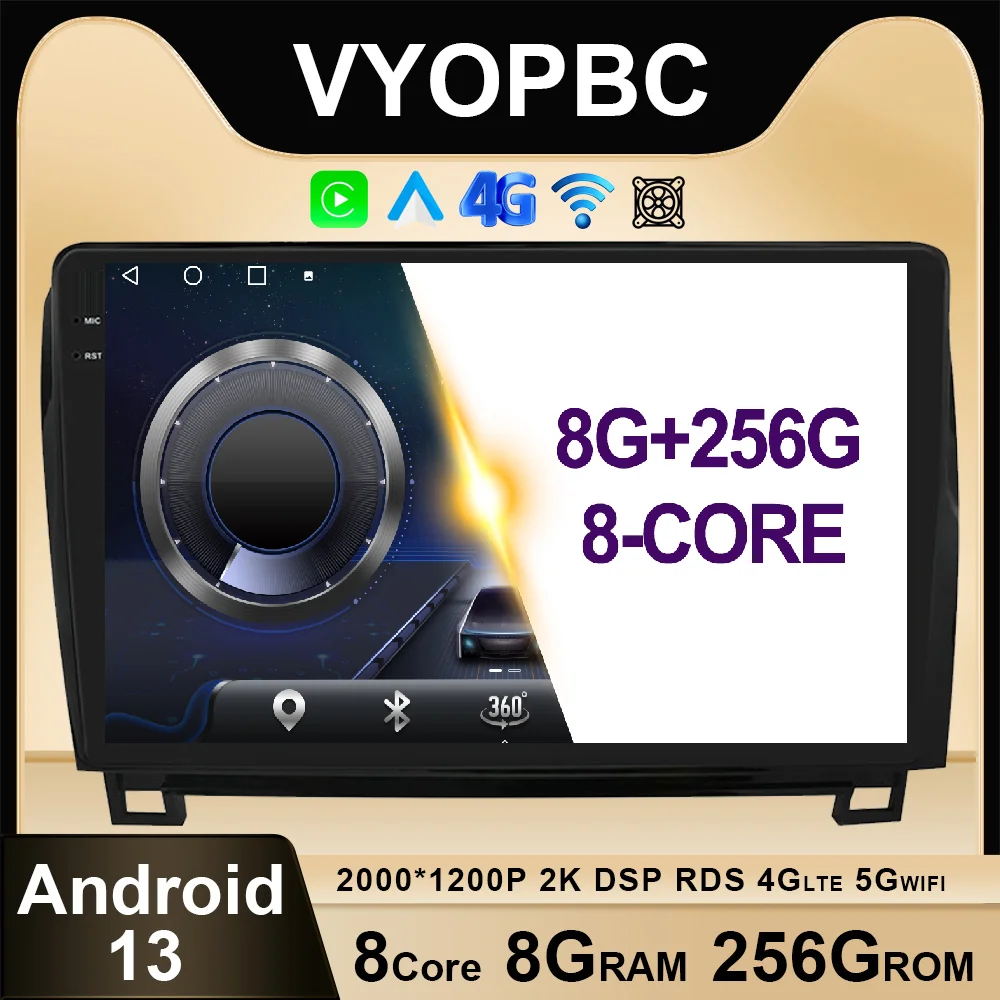 

10,1 дюймовый Android 13 для Toyota Tundra XK50 2007 - 2013 автомобильное радио QLED WIFI видео мультимедиа DSP навигация GPS Авторадио 4G LTE