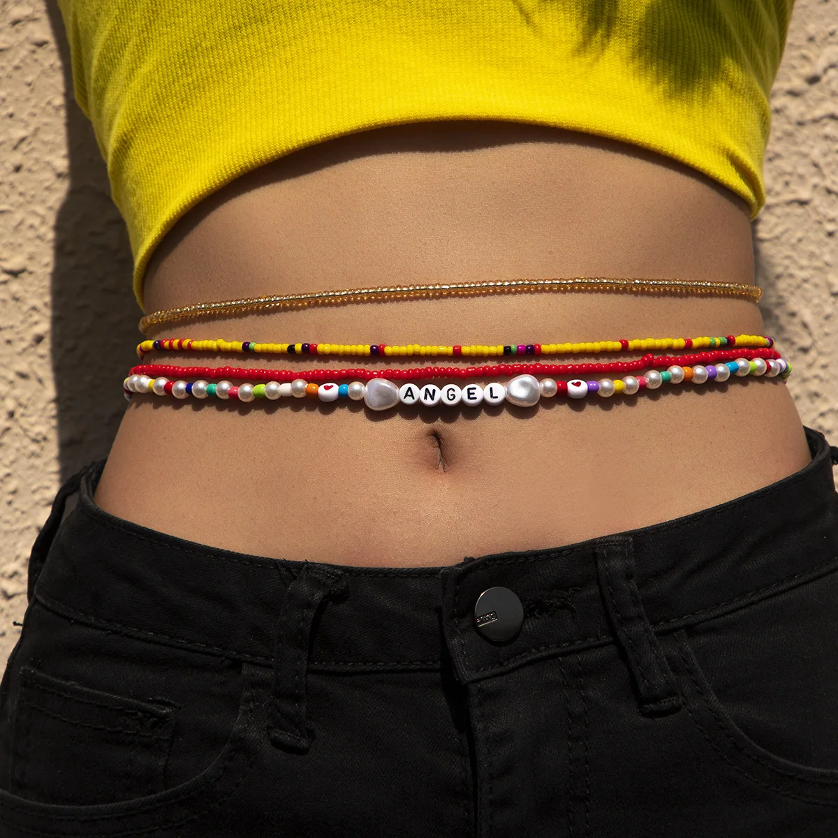 African Waist Beads for Women with Crystals Belly Beads for the Waist Plus  Size Shell Waistbeads