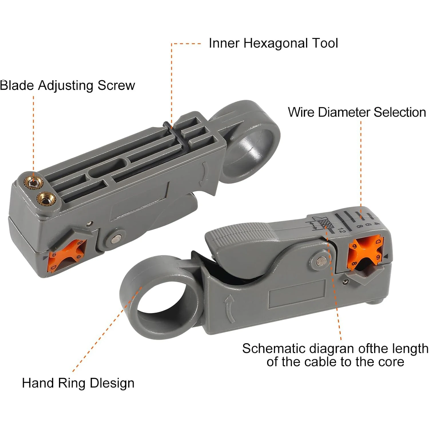 أداة تجعيد الكابلات المحترفة، طقم أدوات RG6 RG59،...