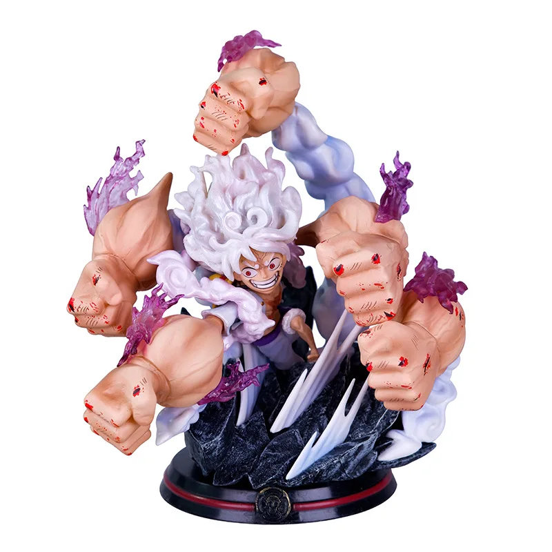 One Piece Luffy Fifth Gear 5 Nika Sun God vs Kaido Figure Figurine Toy  10.2