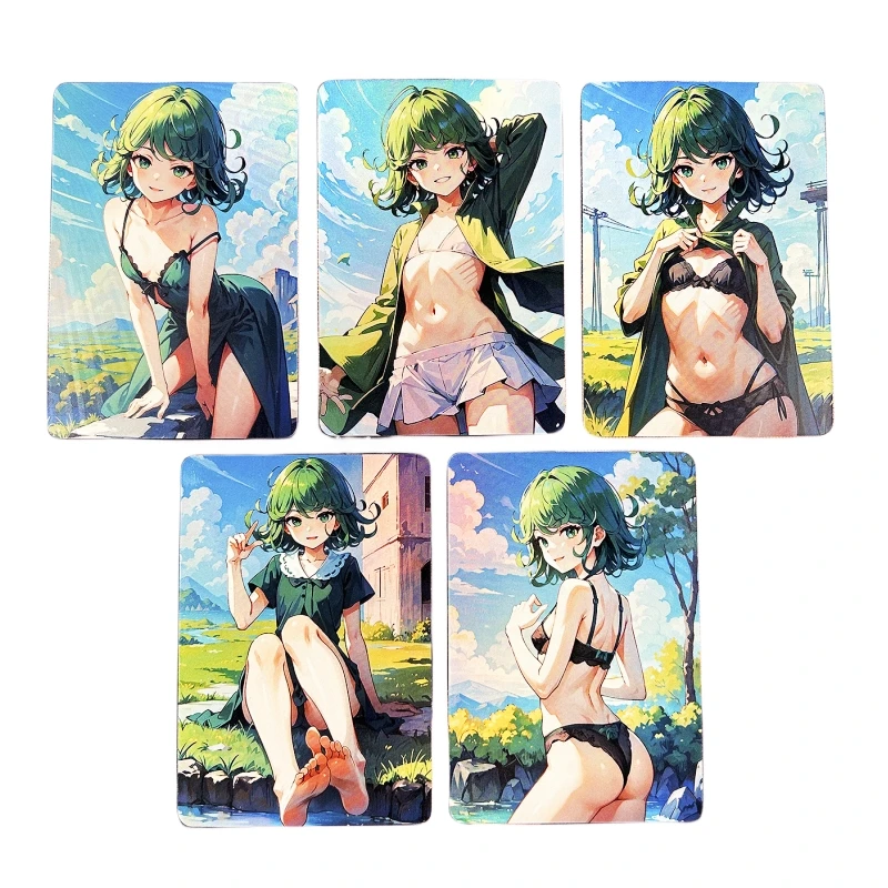 

5pcs/set ONE PUNCH-MAN ACG Girl Tatsumaki Animation Characters Flash Card Anime Classics Game Collection Cards Toy Gift