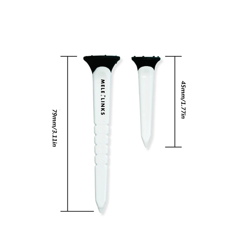 8 Pcs/Bag 79mm 45mm Golf Tees Golf Accessories Plastic Adjustable Tees Reduces Friction Side Spin Step Down Tees Drop Ship