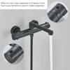 Thermostatic Bathtub Shower Faucet Rotatable Long Spout with Handshower Wall Mount Cold Hot Water Mixer Bathroom Shower System 2