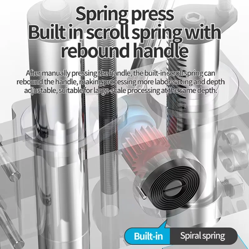 Manual Press Industrial Precision Hand Press Shaft Desktop Punch Die Cutting Machine Round Column 0.3A Hand-Punch