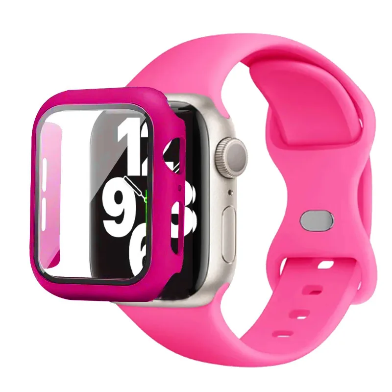 Premium Silicone Watch Band with Protective Case - Multisize Bracelet