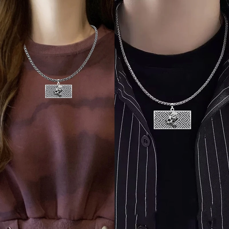 Abstract Couple Necklaces Charms