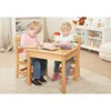 Solid Wood Table and 2 Chairs Set - Light Finish Furniture for Playroom 1