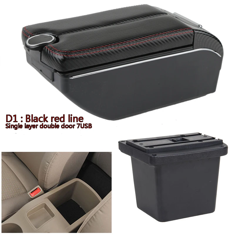 

For Hyundai Elantra Touring i30 FD i30cw 2007-2011 Double door Armrest Arm Rest Center Console Storage Box 2008 2009 2010